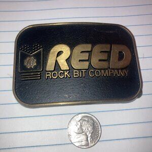 Reed Rock Bit Company Solid Brass Belt Buckle